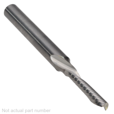 901-624 ||  4 Diameter Single 'O' Flute Downcut Spiral - Crescent End - Uncoated