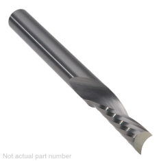 901-438 ||  6 Diameter Single 'O' Flute Downcut Spiral - Crescent End - Uncoated