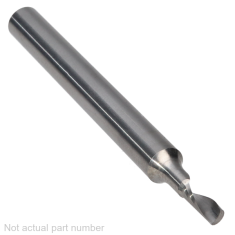 901-512 ||  3 Diameter Single 'O' Flute Upcut Spiral - Crescent End - Uncoated