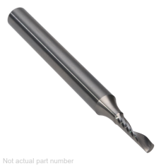 901-516 ||  3 Diameter Single 'O' Flute Upcut Spiral - Crescent End - Uncoated