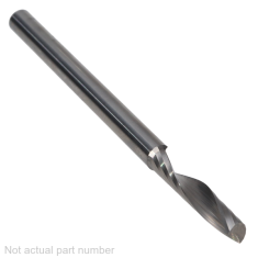 901-522 ||  4 Diameter Single 'O' Flute Upcut Spiral - Crescent End - Uncoated