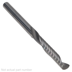 901-526 ||  4 Diameter Single 'O' Flute Upcut Spiral - Crescent End - Uncoated