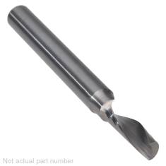 901-530 ||  5 Diameter Single 'O' Flute Upcut Spiral - Crescent End - Uncoated