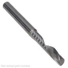 901-532 ||  5 Diameter Single 'O' Flute Upcut Spiral - Crescent End - Uncoated