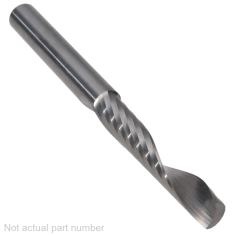 901-542 ||  6 Diameter Single 'O' Flute Upcut Spiral - Crescent End - Uncoated