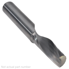901-548 ||  10 Diameter Single 'O' Flute Upcut Spiral - Crescent End - Uncoated