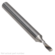 901-212 ||  3 Diameter Single 'O' Flute Downcut Spiral - Crescent End - Uncoated