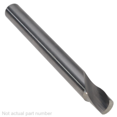 901-334 ||  6 Diameter Single 'O' Flute Upcut Spiral - Crescent End - Uncoated