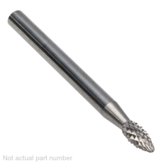 SH-41MML2DM ||  3mm Diameter, Diamondcut SH - Flame Shape Burs