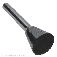 SN-5SC ||  5/8 Diameter, Singlecut SN - Inverted Cone Shape Burs - 18 Degree
